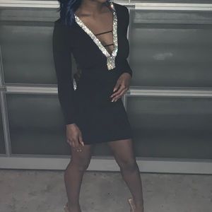 Black party dress petite dress